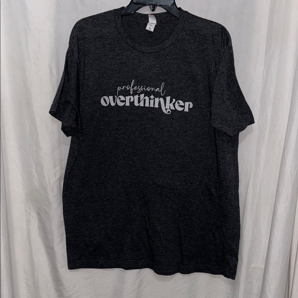 Tultex Charcoal Gray 'Professional Overthinker' Tee